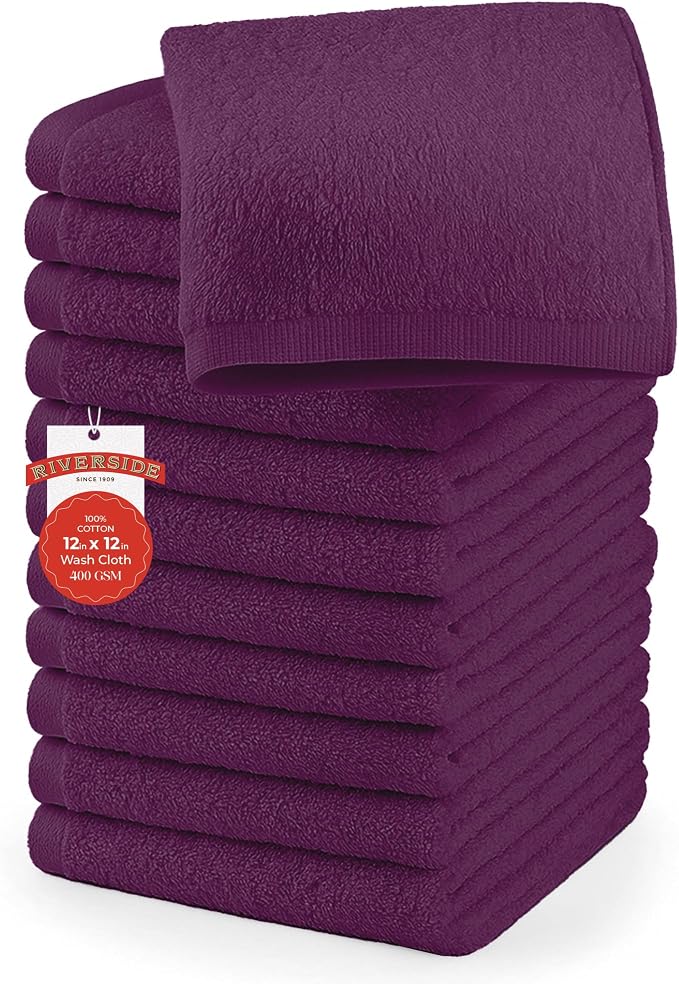 RIVERSIDE 12 Pack Washcloths by RIVERSIDE
