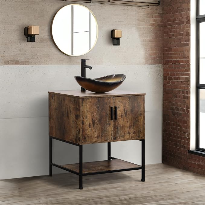 UEV Rustic Brown 30" Bathroom Vanity - Image 5
