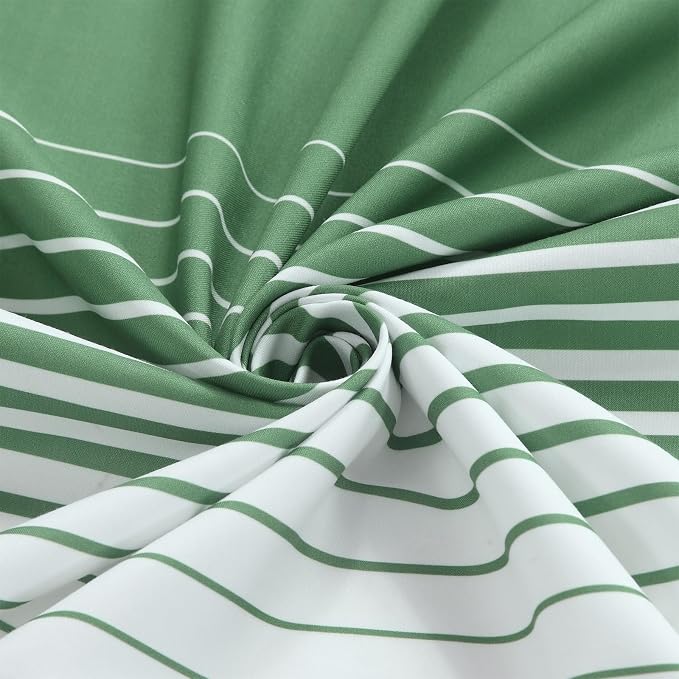 90 Inch Green Shower Curtain, Extra Long Sage Green and White Gradient - Image 2