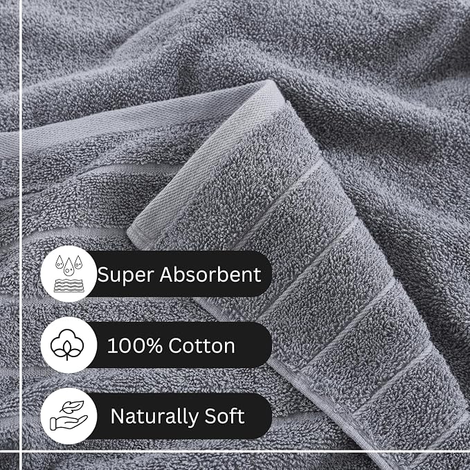 Casa Platino 100% Cotton Luxury Bathroom Towel Set - Image 5