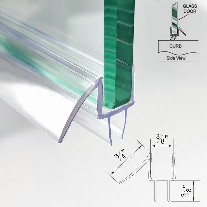 Shower Door Bottom Seal Strip 36 inch Frameless Shower Sweep - Image 3
