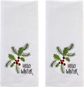 SKL Home Christmas Hello Winter Holly 3D Hand Towel 2pc Set by SKLHomebySaturdayKnightLtd