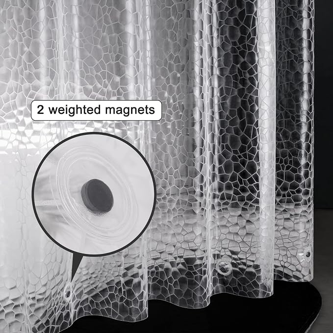UFRIDAY Stall Shower Curtain Liner 48 x72 inches, Water Resistant - Image 4
