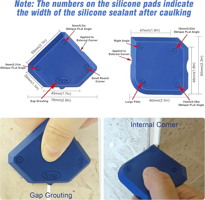 Caulking Tool Kit Silicone Sealant Finishing Tool Set Silicone Profiling Kit - Image 5