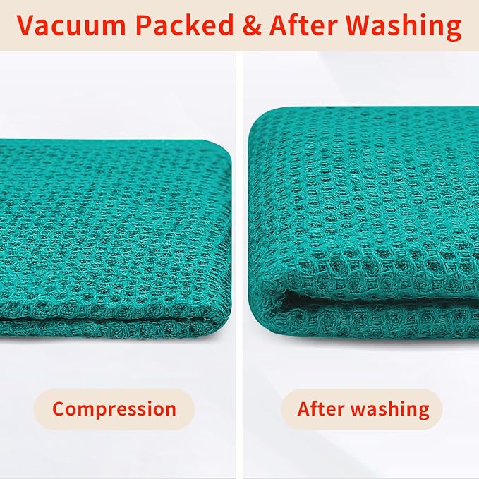 Homaxy 100% Cotton Waffle Weave Kitchen Dish Towels, Ultra Soft Absorbent Quick - Image 7