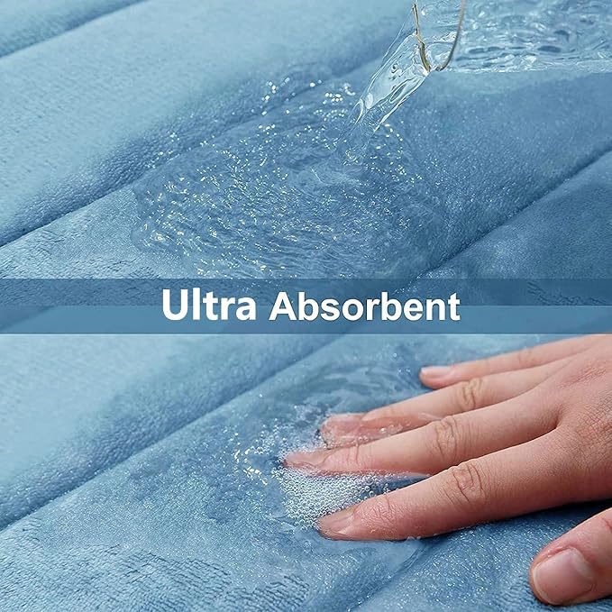 Buganda Memory Foam U-Shaped Contour Toilet Rugs, Non Slip Absorbent, Thick - Image 5