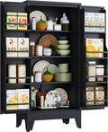 48" H Metal Kitchen Pantry Storage Cabinet, Freestanding Cupboard Storage by Unknown