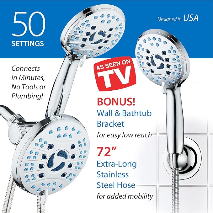 Hotel Spa AquaCare for California As-Seen-On-TV High Pressure Handheld Rain - Image 6