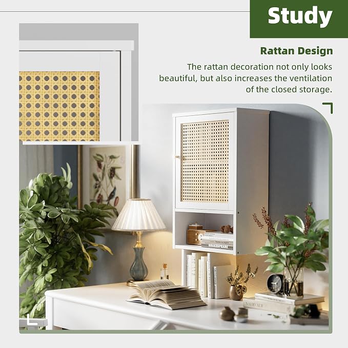 Bathroom Wall Cabinet, Bamboo Over-The-Toilet Storage Organizer - Image 6