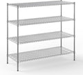 24" Deep x 60" Wide x 54" Height Wire Shelving Kit | 4-Tier | NSF Commercial by Regal+Altair