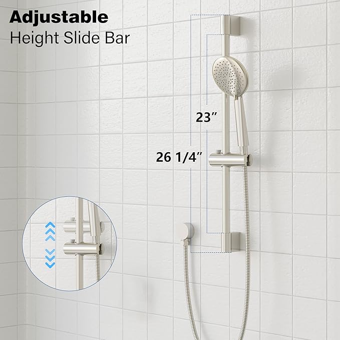 Gabrylly Shower System, High Pressure 12" Rain Shower Head - Image 6