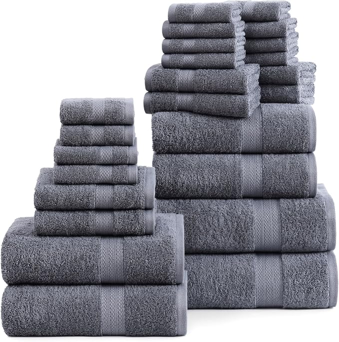 LANE LINEN 100% Cotton Bath Towels Set - Image 2