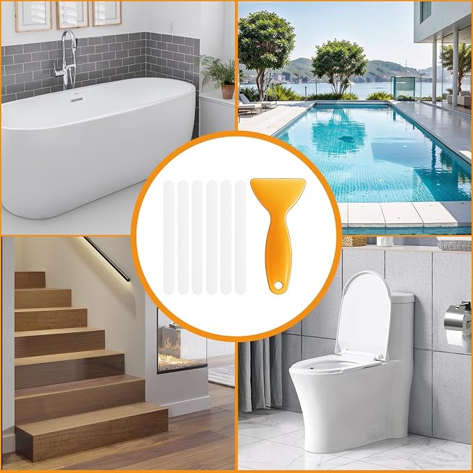 20 PCS Bathtub Shower Non Slip Stickers, Bathtub Peel-and-Stick Safety Decals - Image 6