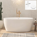 FerdY Tahiti 55" Acrylic Freestanding Bathtub, Elegant Oval Shape Soaking by FerdY