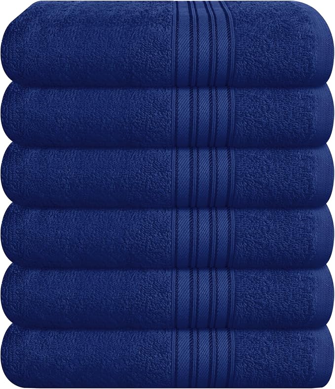 BOUTIQUO Ultra Soft Cotton 6 -Piece Hand Towel Set 16x24 Inch, Spa & General by BOUTIQUO