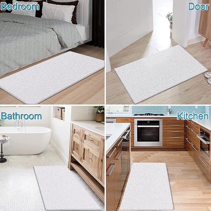 godehone Shower Mats Non Slip Without Suction Cups, PVC Loofah Bathroom Mats - Image 5