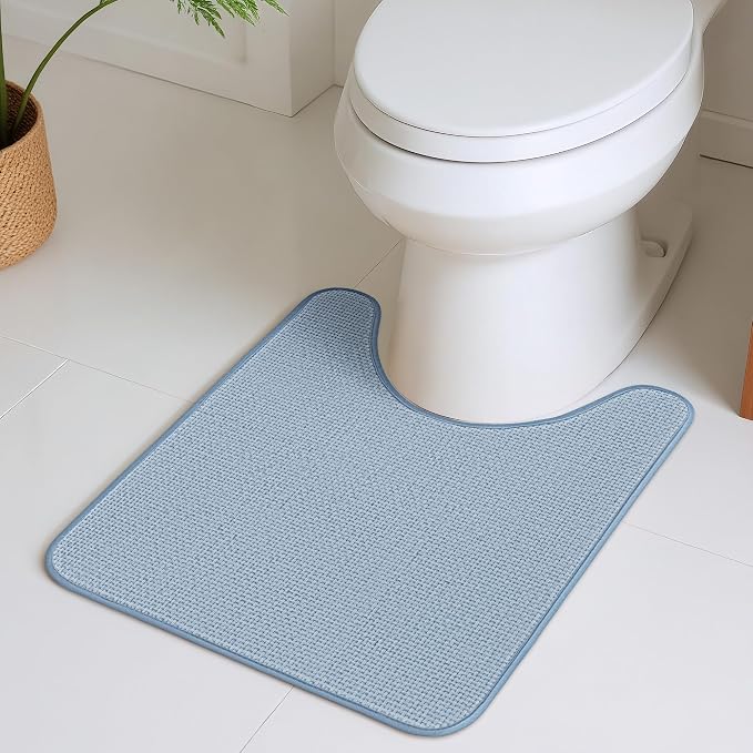 GRANNY SAYS Blue Bathroom Rugs, Soft Chenille Bathroom Mat, Absorbent Bath Mats by GRANNYSAYS