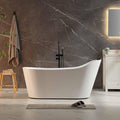 Empava Update Acrylic Whirlpool Bathtub, 67-Inch Freestanding Gracefully Oval by Empava