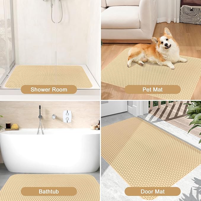 Non Slip Shower Mat: 35"x24" Extra Large Shower Mats - Image 8