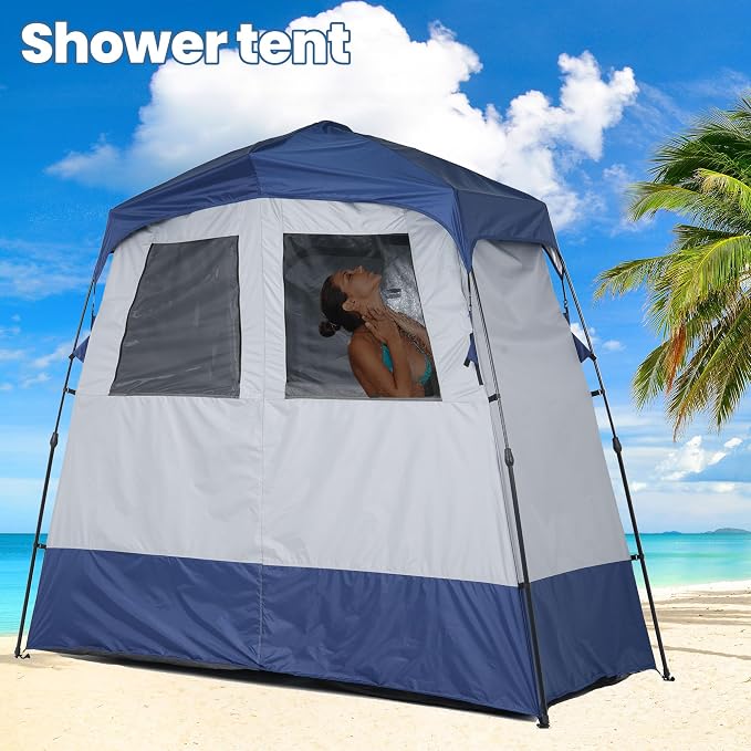Camping Shower Tent Deluxe Changing Room Easy Set Up Privacy Shelter, Large - Image 9