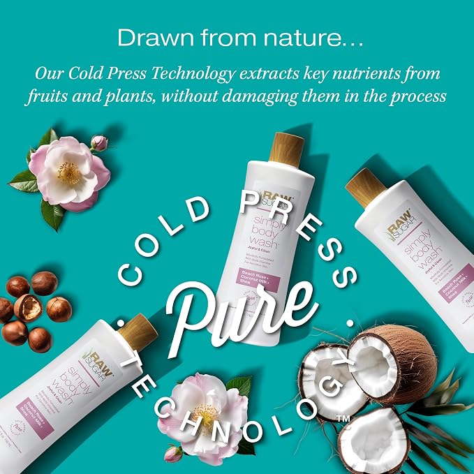 RAW SUGAR Simply Body Wash, Beach Rose + Coconut Milk + Shea Sensitive Skin - Image 8
