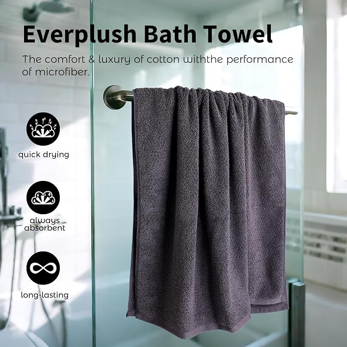 Everplush Diamond Collection Oversized Bath Towel – 1 Pieces, Super Soft & - Image 5