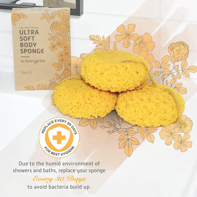 Spongentle Deep Cleansing Body Loofah Sponge, Natural Colors, - Image 6