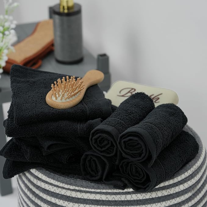 Tens Towels Pack of 12 Washcloths, 12 x 12 Inches, Lighter Weight, Quick to Dry - Image 6