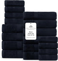 100% Cotton Bath Towel Set of 18-4 Bath Towels, 6 Hand Towels, 8 Wash Cloths by VillaCelestia