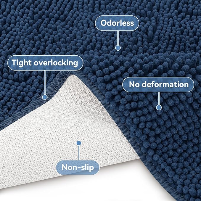 Bcoimo 24"×17" Absorbent Bath Mat, Non-Slip - Image 4