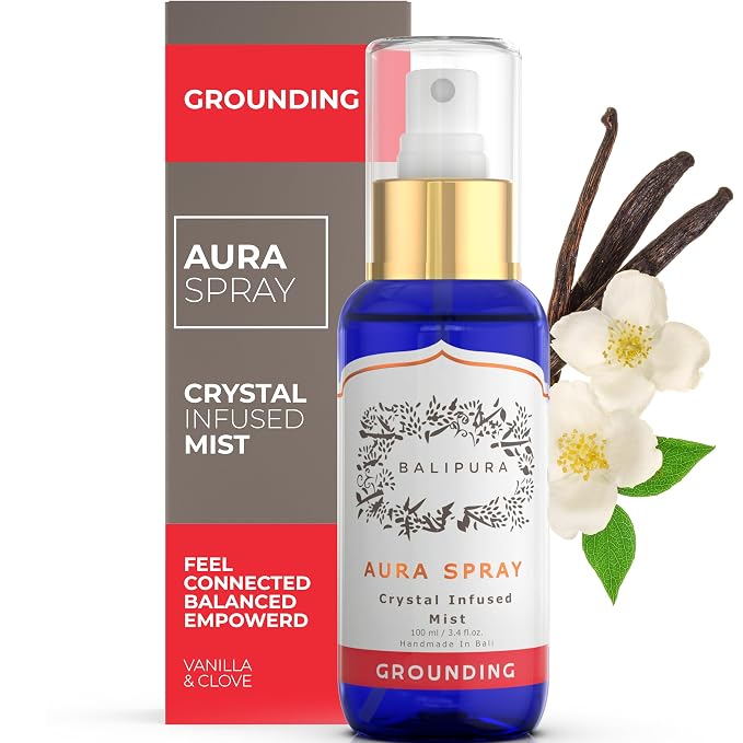 BALIPURA - Grounding Cleansing Healing Aura Spray - Natural Infused Auric by Balipura