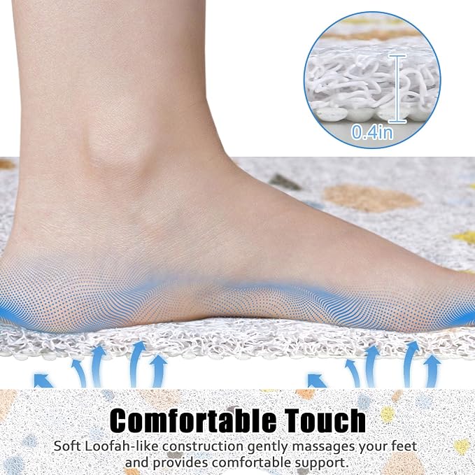 Square Shower Mat Non Slip: 31x31 Inch Shower Floor Mat - Image 4