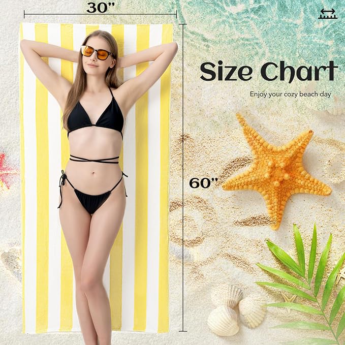 Touchat Beach Towel Oversized, Super Absorbent Sand Free Thick Microfiber Beach - Image 6