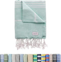 Large Turkish Beach Towel, Classic Mint by CapeComforts
