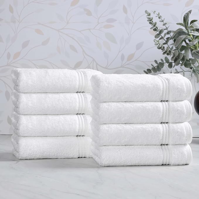 Superior Egyptian Cotton 8-Piece Hand Towel Set, Towel Basics - Image 2