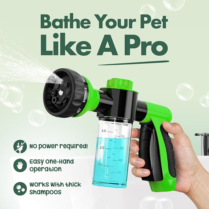 Soap & Shampoo Dispenser for Pet Wash and Garden Hose Sprayer Nozzle by Girl - Image 3