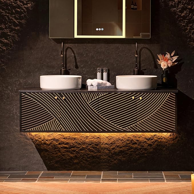 Woodbridge 60"X22" Wall Mounted Vanity by WOODBRIDGE