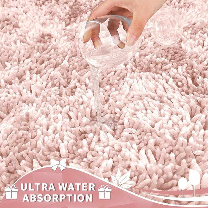 Yimobra Toilet Rugs U Shaped Washable, Extra Thick Soft Absorbent Chenille - Image 4
