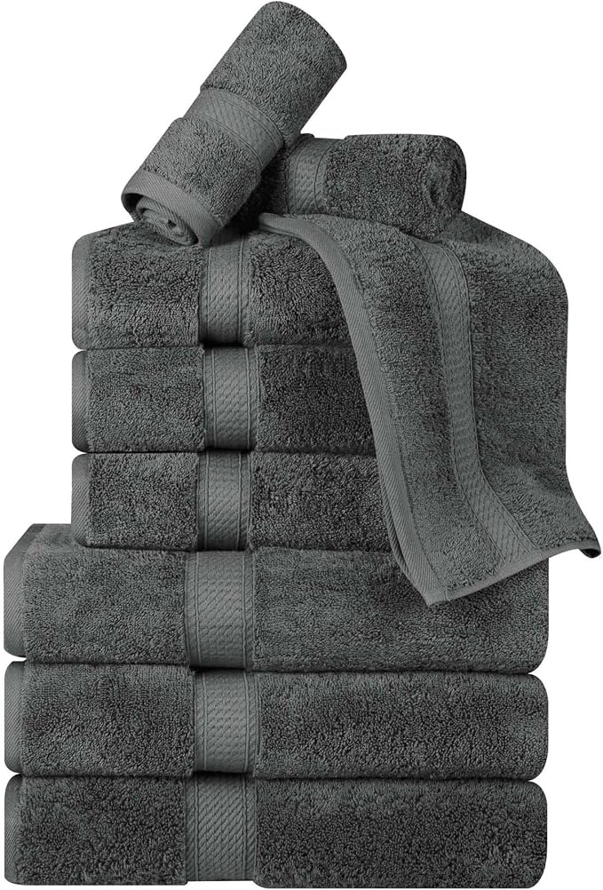 BNM Egyptian Cotton Heavyweight Towels, 800 GSM, Face/ Washcloths, Hand Towels by Blue+Nile+Mills