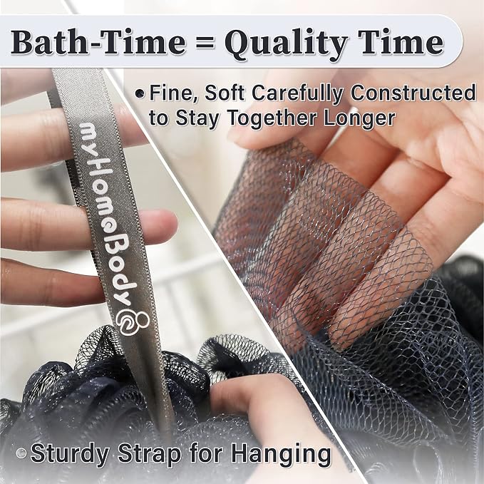 myHomeBody Large 70g Loofah Sponge, Body Scrubber, Bath Sponge, Loofah - Image 4