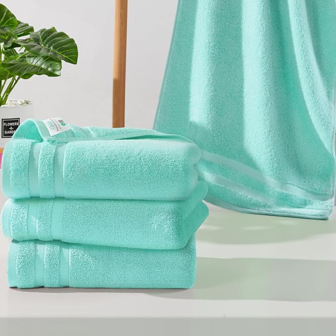 VOOVA & MOVAS Teal Hand Towels for Bathroom, Bath Hand Towels Set of 4 by VOOVAMOVAS