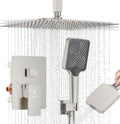 Rain Shower System 12IN Modern Brass Faucet Set by JQBQS