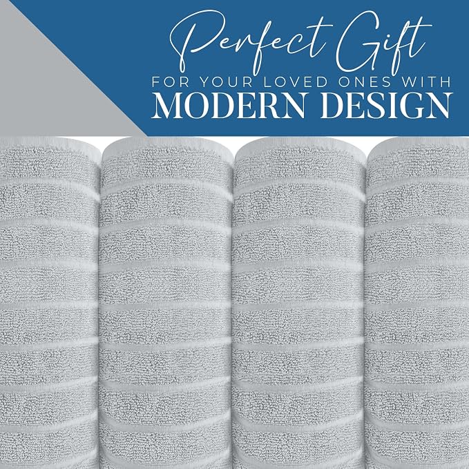 DAN RIVER Pack of 2 Bath Sheet 35x70 Inches, Extra Large Ribbed Oversized Bath - Image 6