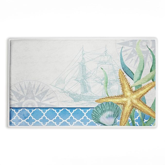 Stupell Industries Bayside Sea Life & Ship Plush Bathroom Mat & Bath Rug by StupellIndustries
