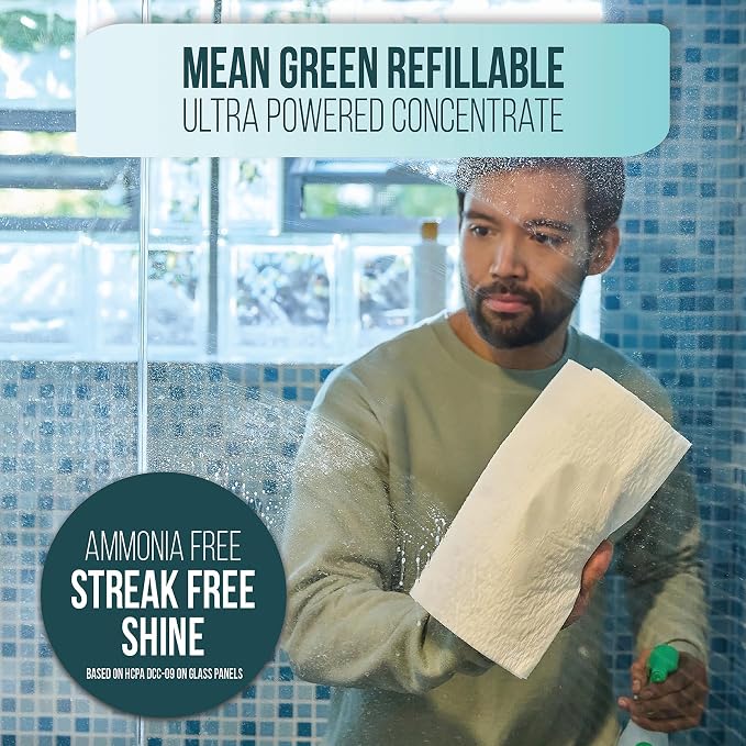 Mean Green Refillable Ultra Powered Glass Cleaner Concentrate, Fresh Scent - Image 3