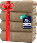 DAN RIVER Bath Towels Set of 4, 27 x 54 Inches, 100% Cotton, Larger & Lighter by DanRiver