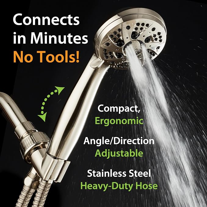 AquaDance For California High Pressure 6-Setting Full Brushed Nickel Face - Image 4