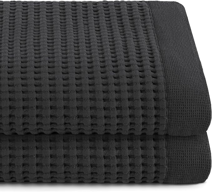 GILDEN TREE Waffle Towels for Bathroom Luxury 100% Cotton Bath Towels, Quick by GildenTree