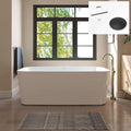 FerdY Maui 67" Acrylic Freestanding Bathtub, Contemporary Elegant Design by FerdY