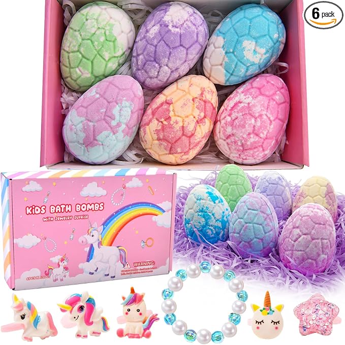 Bath Bombs for Kids with Toys Inside Bath Bombs for Girls with Surprise Inside by Piroo